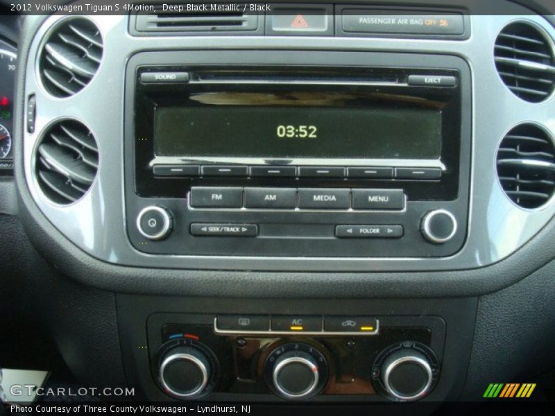 Deep Black Metallic / Black 2012 Volkswagen Tiguan S 4Motion