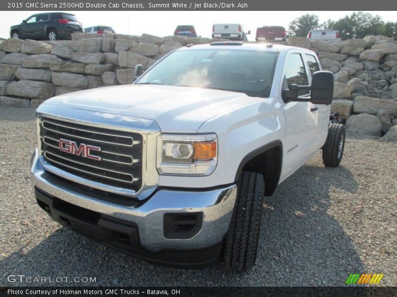 Summit White / Jet Black/Dark Ash 2015 GMC Sierra 2500HD Double Cab Chassis