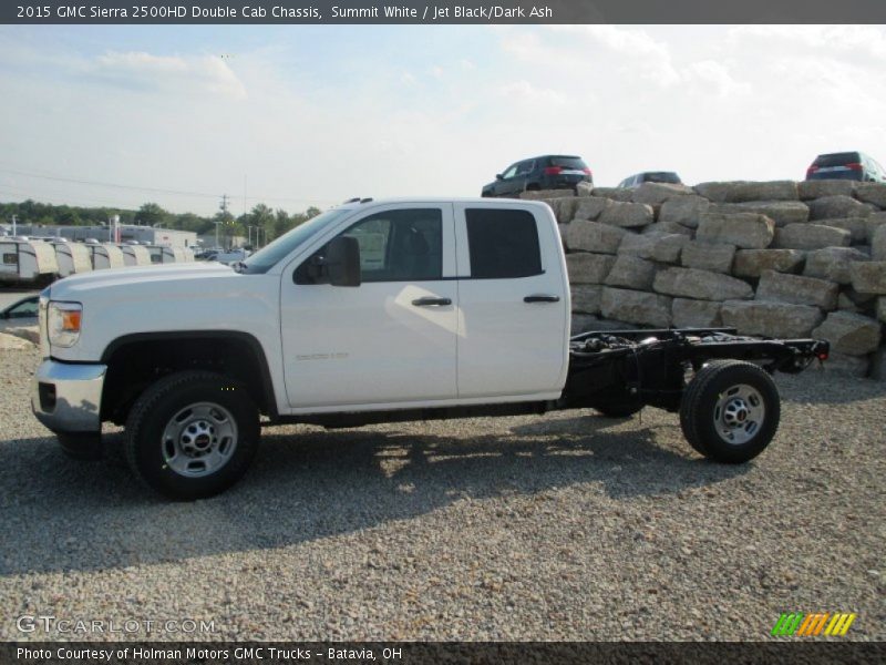 Summit White / Jet Black/Dark Ash 2015 GMC Sierra 2500HD Double Cab Chassis