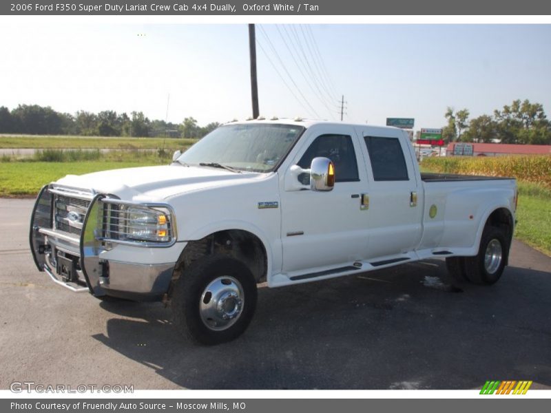 Oxford White / Tan 2006 Ford F350 Super Duty Lariat Crew Cab 4x4 Dually