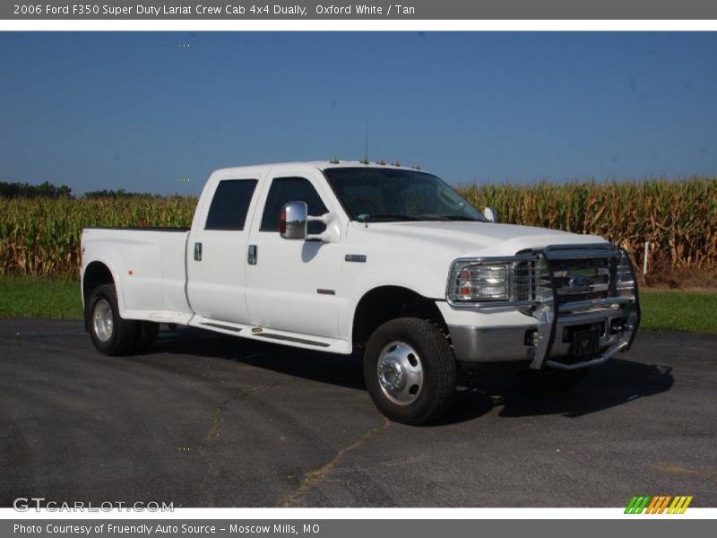 Oxford White / Tan 2006 Ford F350 Super Duty Lariat Crew Cab 4x4 Dually