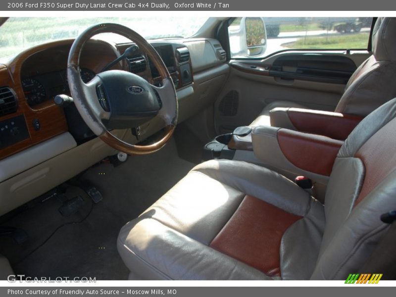 Oxford White / Tan 2006 Ford F350 Super Duty Lariat Crew Cab 4x4 Dually