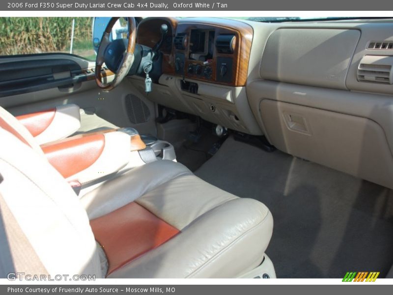 Oxford White / Tan 2006 Ford F350 Super Duty Lariat Crew Cab 4x4 Dually