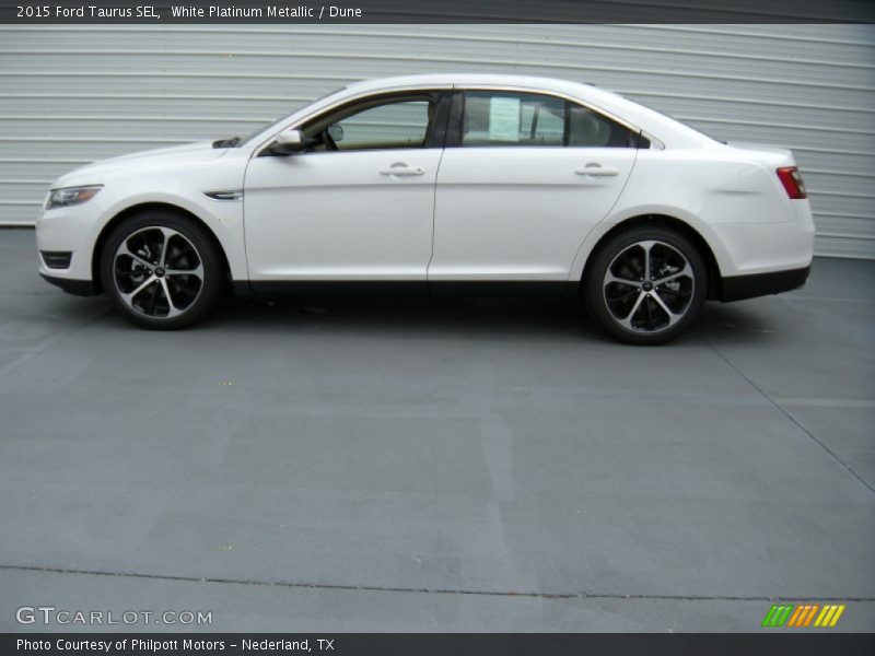  2015 Taurus SEL White Platinum Metallic