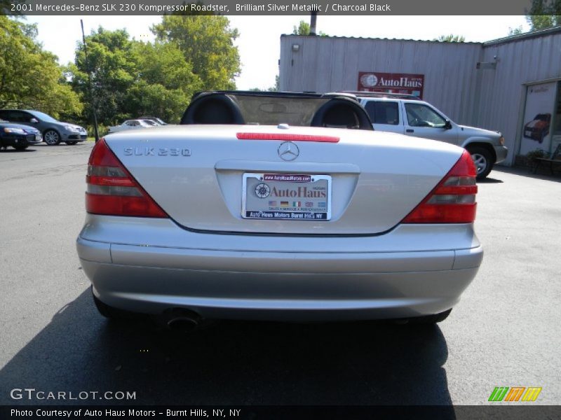 Brilliant Silver Metallic / Charcoal Black 2001 Mercedes-Benz SLK 230 Kompressor Roadster