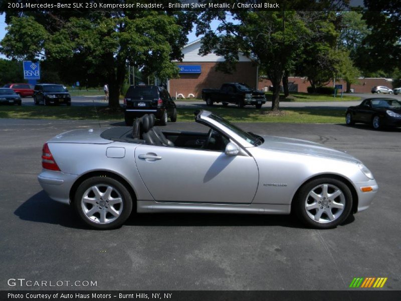 Brilliant Silver Metallic / Charcoal Black 2001 Mercedes-Benz SLK 230 Kompressor Roadster