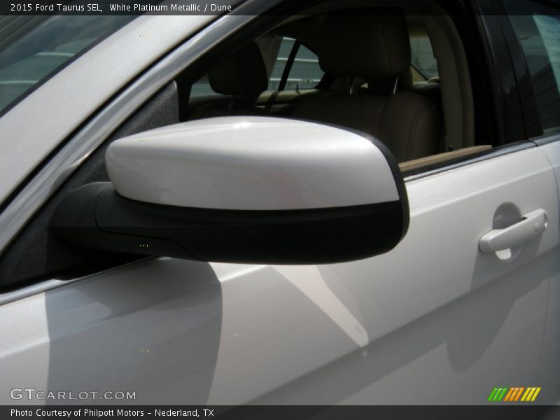 White Platinum Metallic / Dune 2015 Ford Taurus SEL