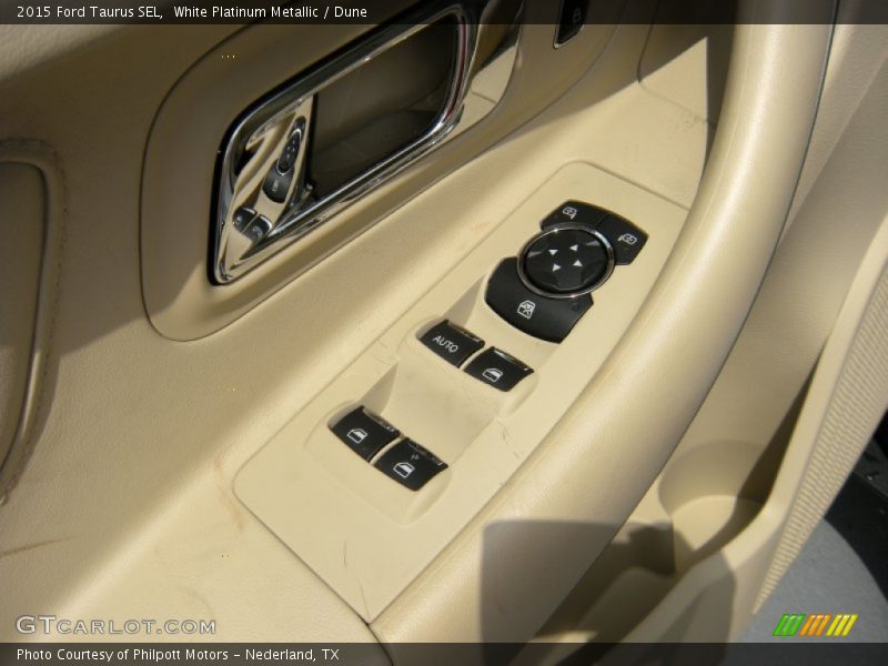 White Platinum Metallic / Dune 2015 Ford Taurus SEL