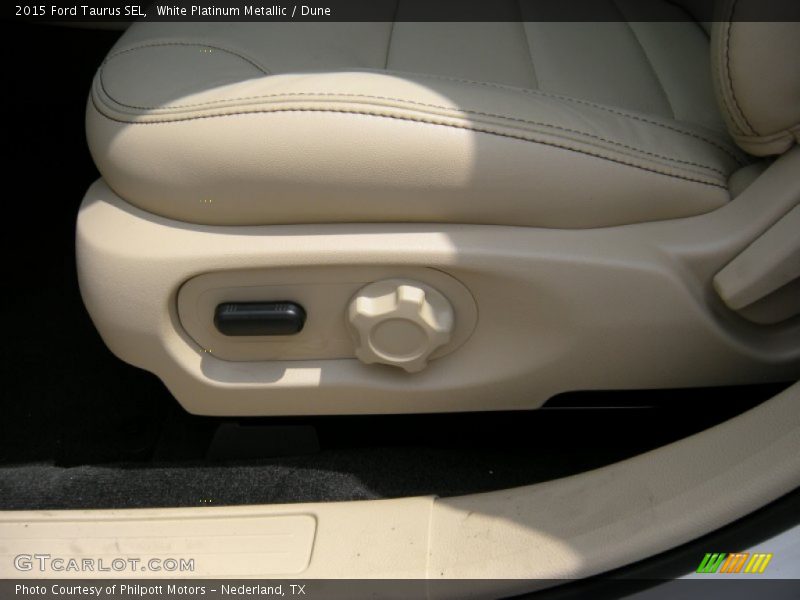 White Platinum Metallic / Dune 2015 Ford Taurus SEL