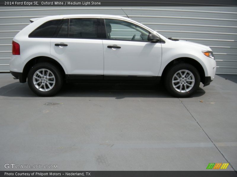 Oxford White / Medium Light Stone 2014 Ford Edge SE