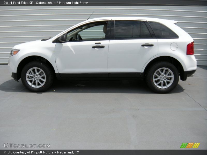 Oxford White / Medium Light Stone 2014 Ford Edge SE