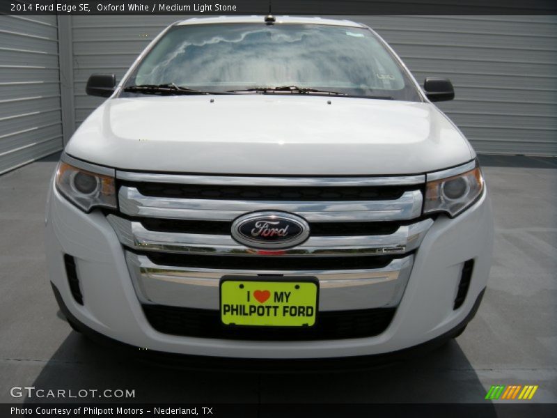 Oxford White / Medium Light Stone 2014 Ford Edge SE