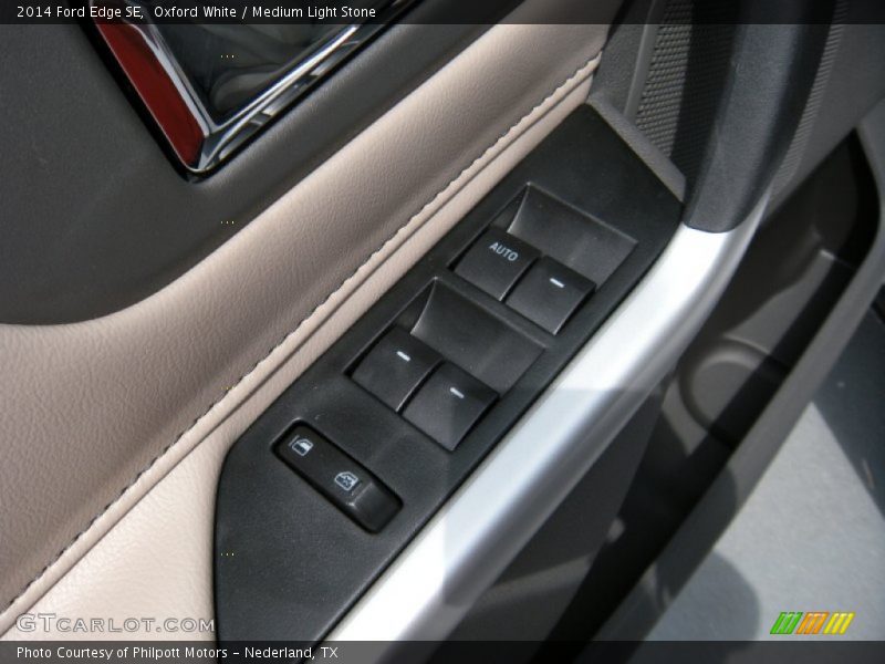 Oxford White / Medium Light Stone 2014 Ford Edge SE