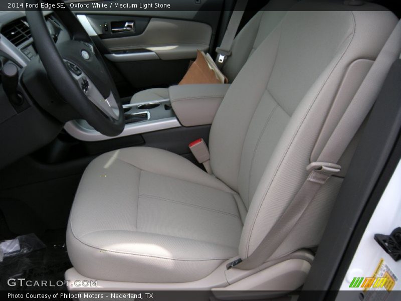 Oxford White / Medium Light Stone 2014 Ford Edge SE