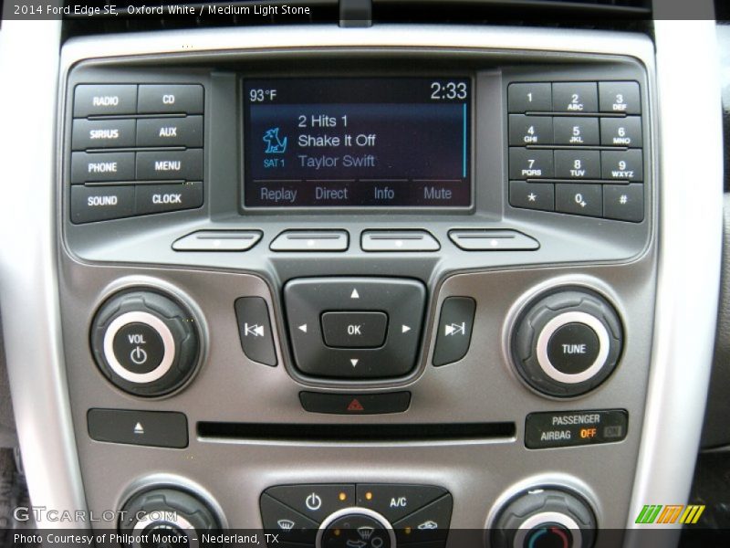 Oxford White / Medium Light Stone 2014 Ford Edge SE