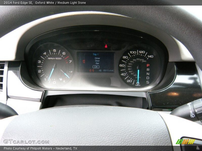 Oxford White / Medium Light Stone 2014 Ford Edge SE