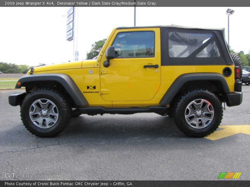 Detonator Yellow / Dark Slate Gray/Medium Slate Gray 2009 Jeep Wrangler X 4x4