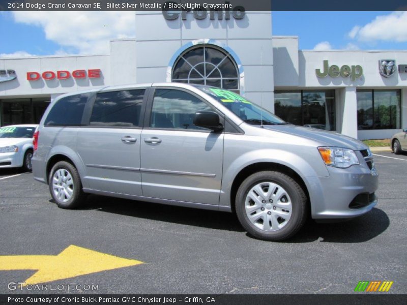 Billet Silver Metallic / Black/Light Graystone 2014 Dodge Grand Caravan SE