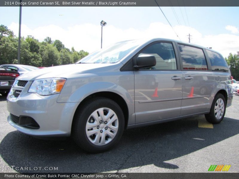 Billet Silver Metallic / Black/Light Graystone 2014 Dodge Grand Caravan SE