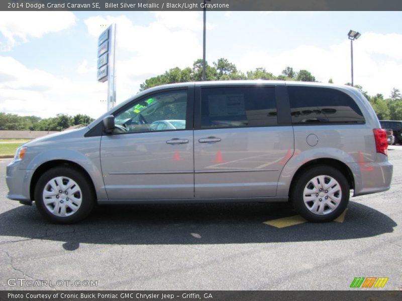 Billet Silver Metallic / Black/Light Graystone 2014 Dodge Grand Caravan SE