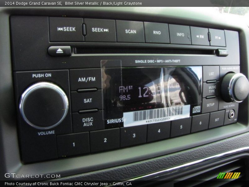 Billet Silver Metallic / Black/Light Graystone 2014 Dodge Grand Caravan SE