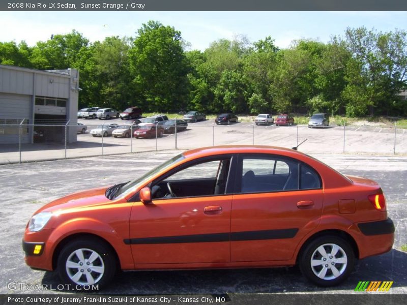 Sunset Orange / Gray 2008 Kia Rio LX Sedan