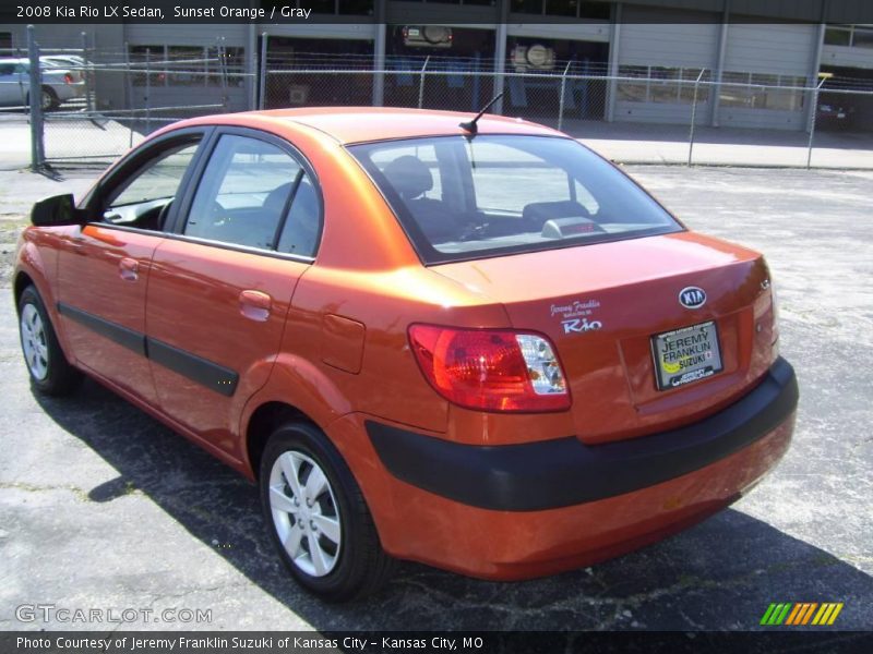 Sunset Orange / Gray 2008 Kia Rio LX Sedan