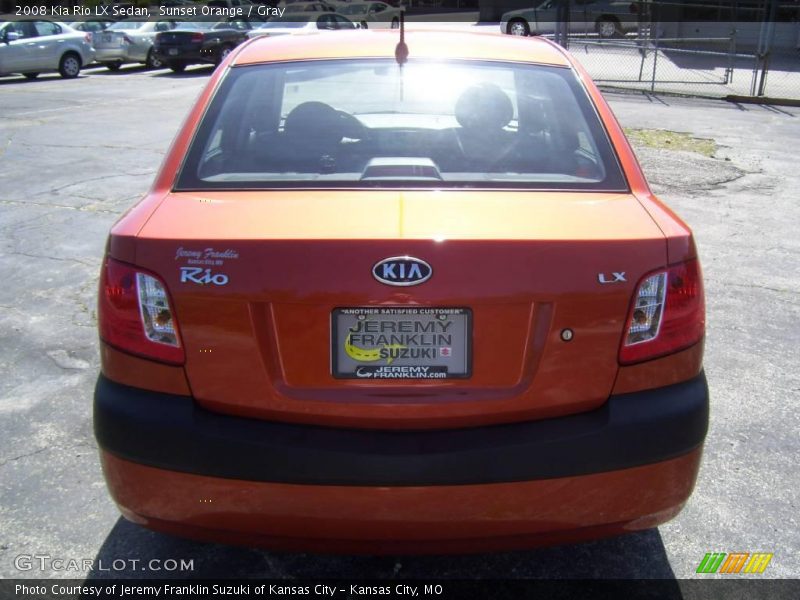 Sunset Orange / Gray 2008 Kia Rio LX Sedan
