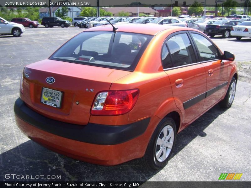 Sunset Orange / Gray 2008 Kia Rio LX Sedan