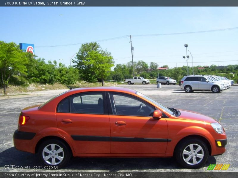 Sunset Orange / Gray 2008 Kia Rio LX Sedan