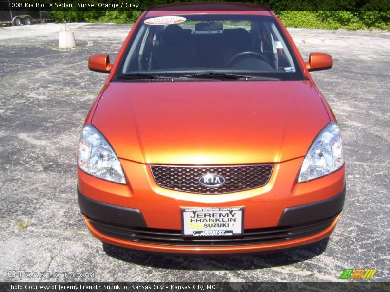 Sunset Orange / Gray 2008 Kia Rio LX Sedan