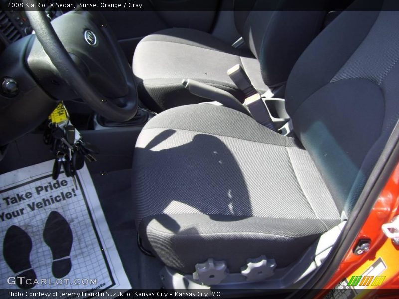 Sunset Orange / Gray 2008 Kia Rio LX Sedan