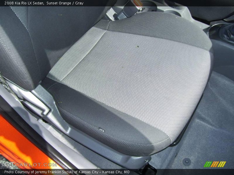 Sunset Orange / Gray 2008 Kia Rio LX Sedan