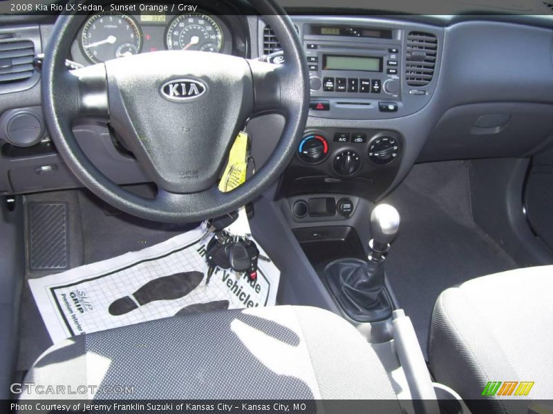 Sunset Orange / Gray 2008 Kia Rio LX Sedan