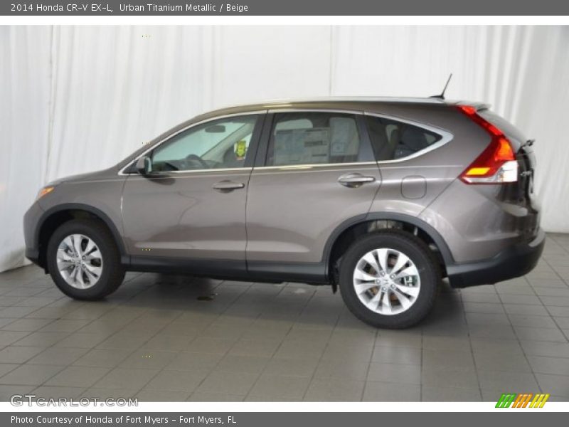 Urban Titanium Metallic / Beige 2014 Honda CR-V EX-L