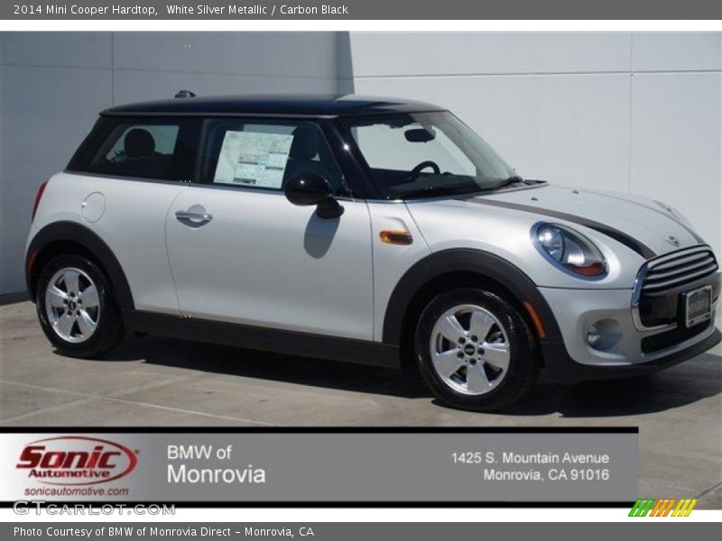 White Silver Metallic / Carbon Black 2014 Mini Cooper Hardtop