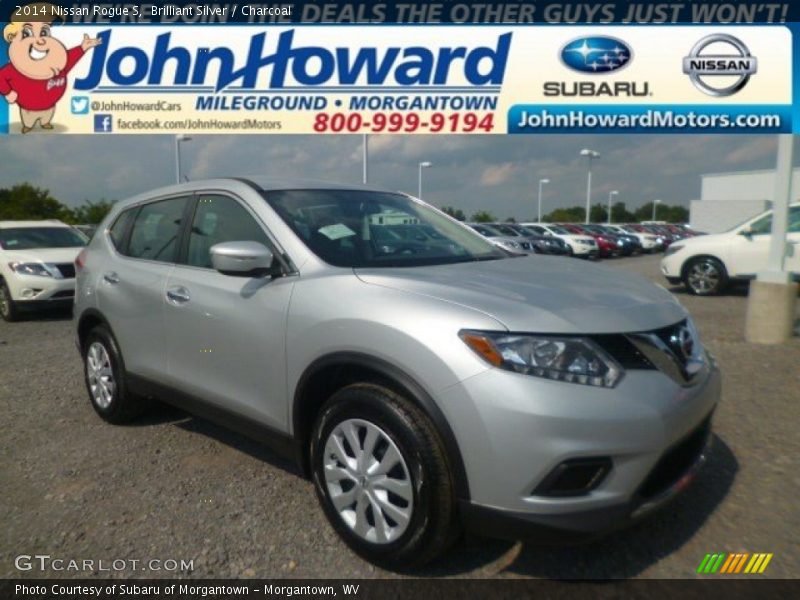 Brilliant Silver / Charcoal 2014 Nissan Rogue S