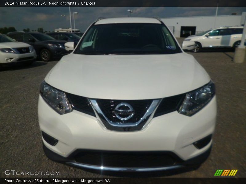 Moonlight White / Charcoal 2014 Nissan Rogue SV