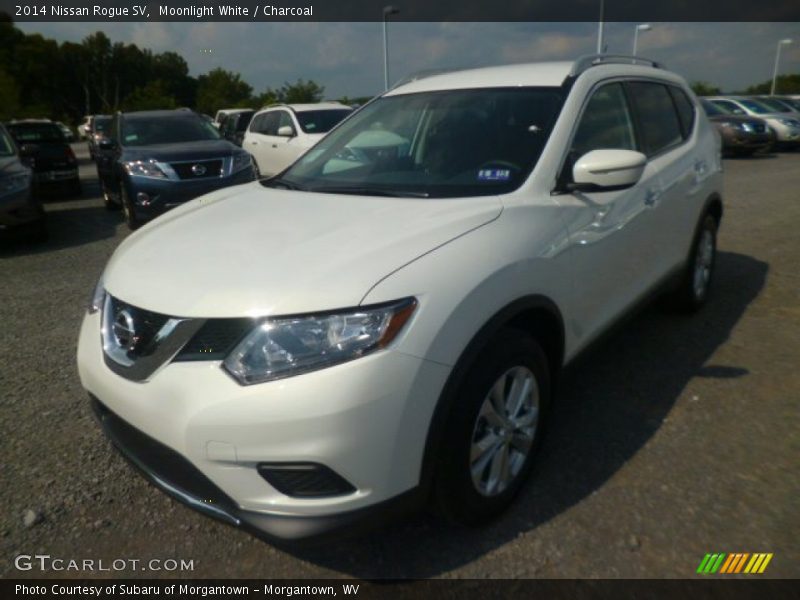 Moonlight White / Charcoal 2014 Nissan Rogue SV