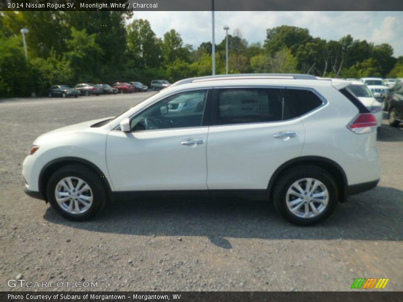Moonlight White / Charcoal 2014 Nissan Rogue SV