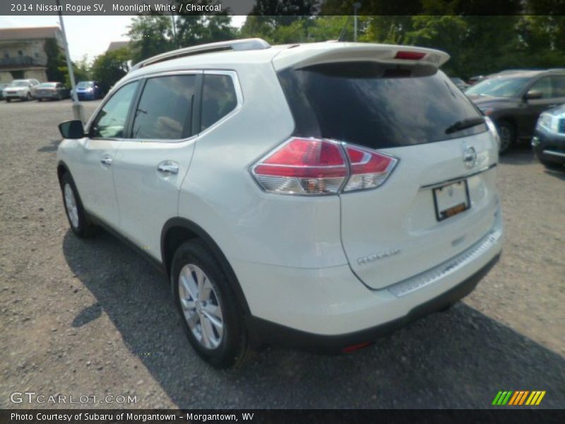 Moonlight White / Charcoal 2014 Nissan Rogue SV