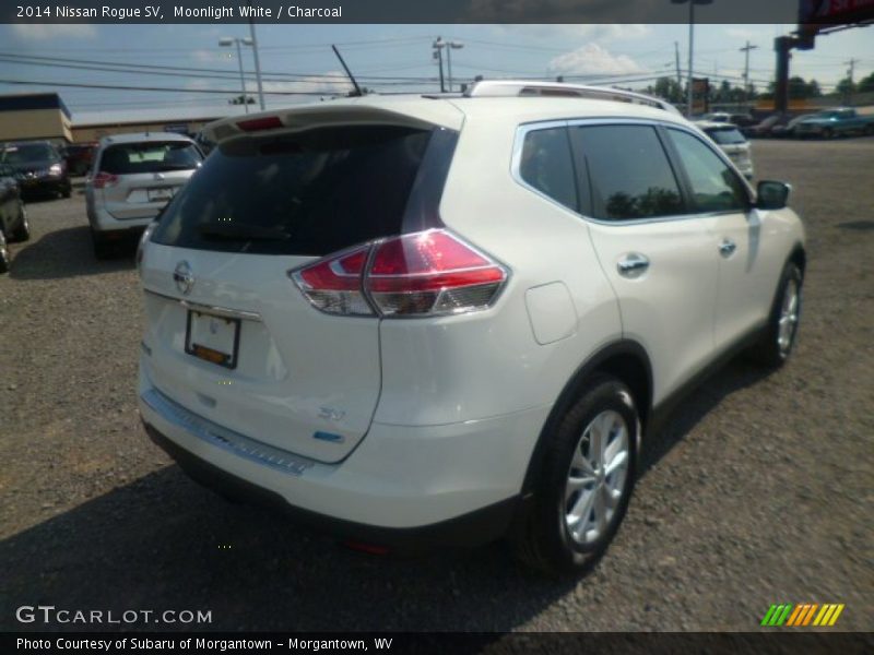 Moonlight White / Charcoal 2014 Nissan Rogue SV