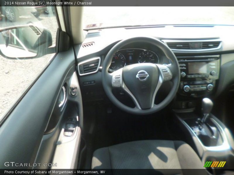 Moonlight White / Charcoal 2014 Nissan Rogue SV