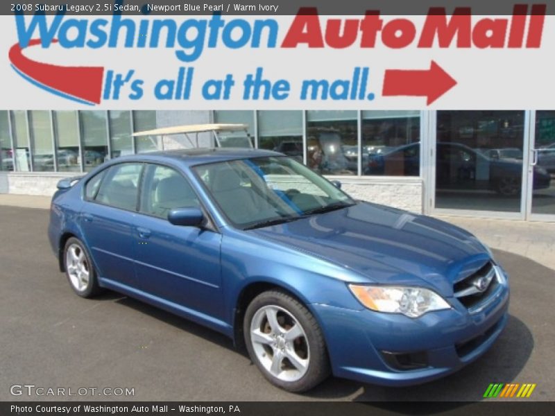 Newport Blue Pearl / Warm Ivory 2008 Subaru Legacy 2.5i Sedan