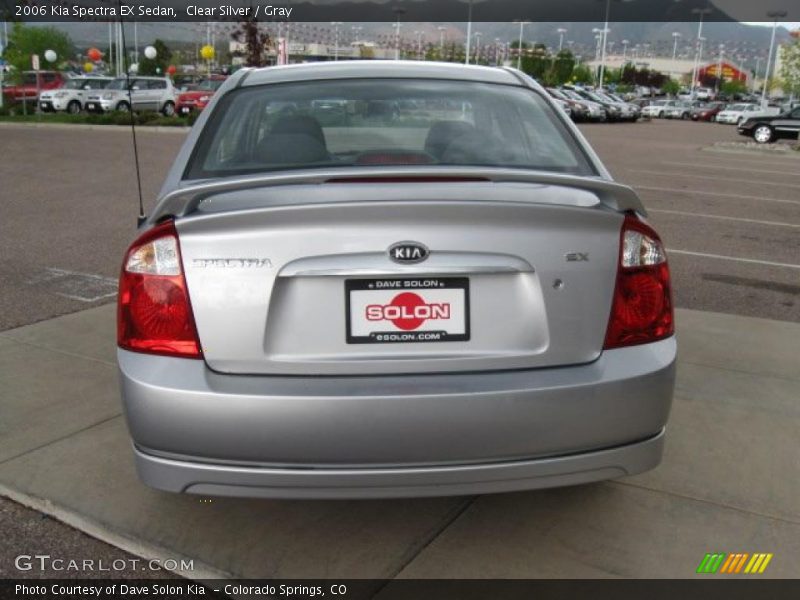 Clear Silver / Gray 2006 Kia Spectra EX Sedan