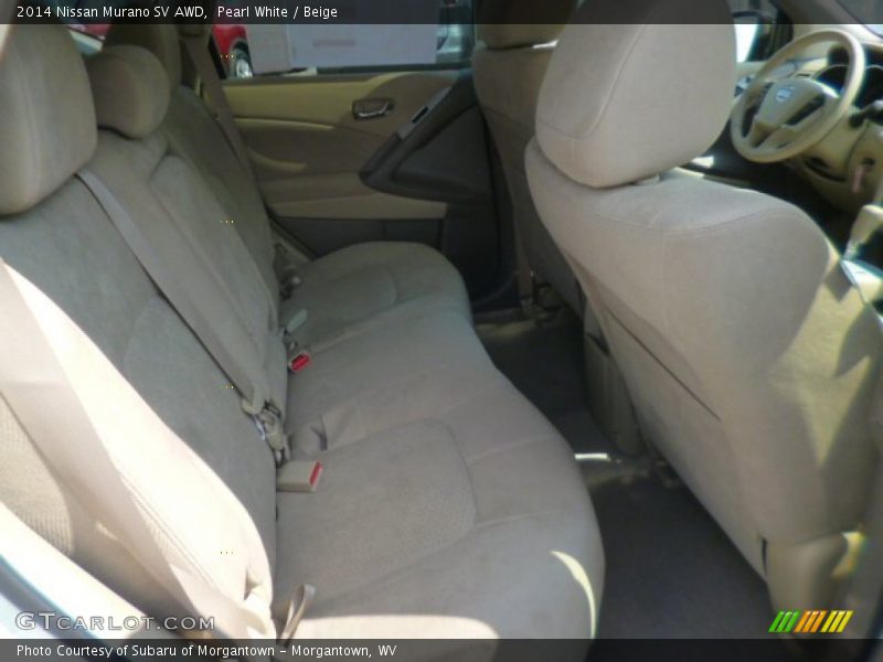 Pearl White / Beige 2014 Nissan Murano SV AWD