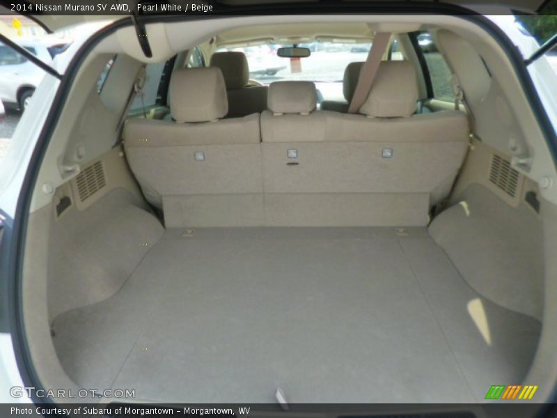 Pearl White / Beige 2014 Nissan Murano SV AWD