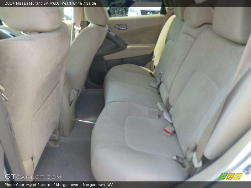 Pearl White / Beige 2014 Nissan Murano SV AWD