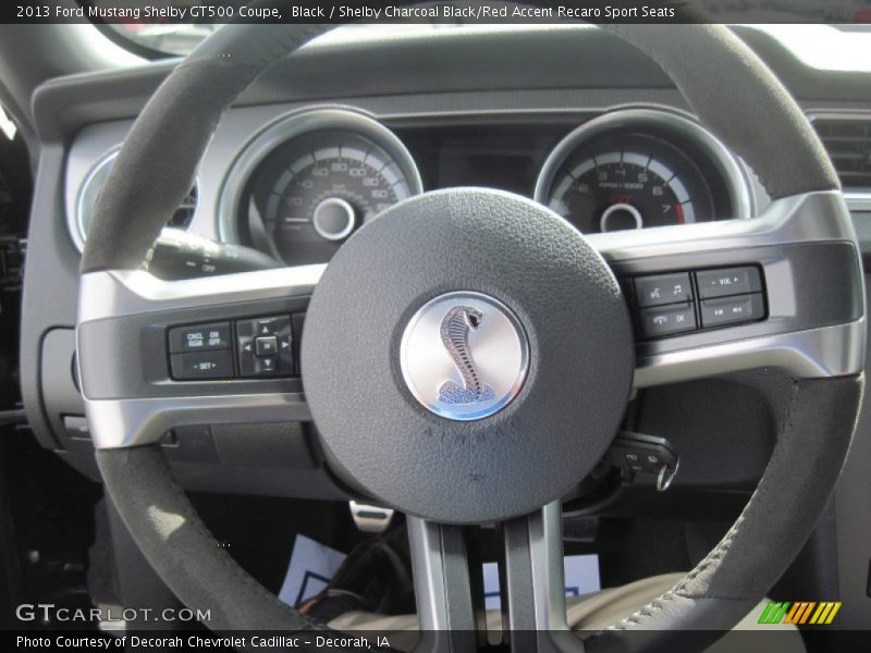 Black / Shelby Charcoal Black/Red Accent Recaro Sport Seats 2013 Ford Mustang Shelby GT500 Coupe
