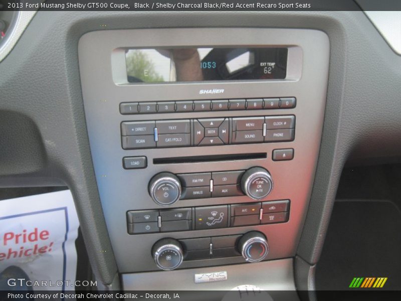 Black / Shelby Charcoal Black/Red Accent Recaro Sport Seats 2013 Ford Mustang Shelby GT500 Coupe